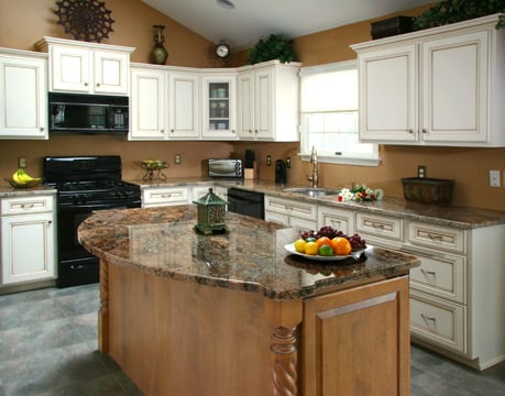 kitchen with cabinet refacing