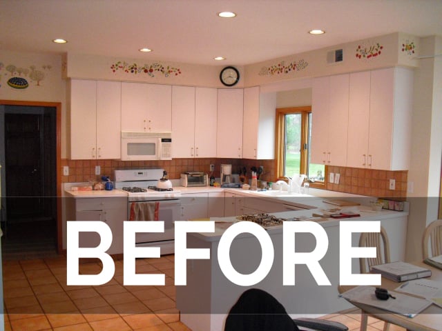 refaced kitchen transformation before
