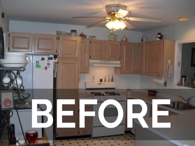 refaced kitchen transformation before