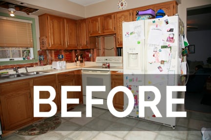 refaced kitchen transformation before