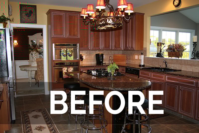 refaced kitchen transformation before