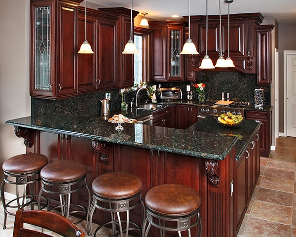 kitchen after cabinet refaced