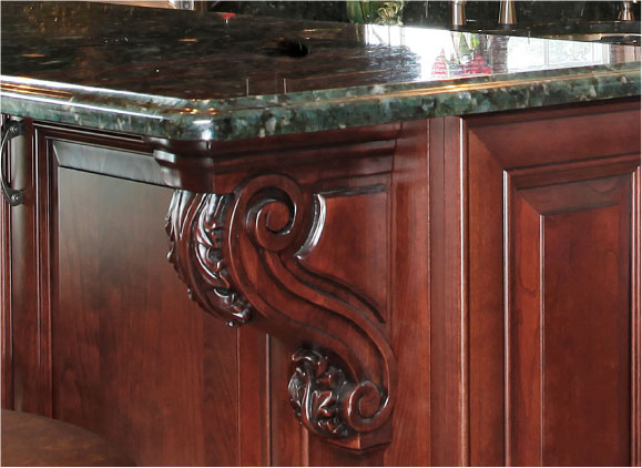 cabinet edge molding corbel