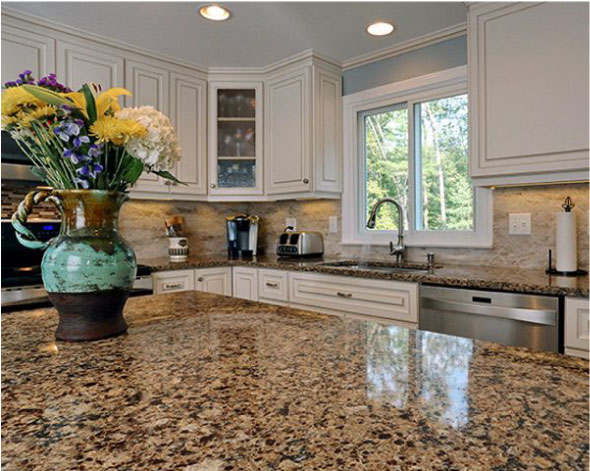 Kitchen with Cambria Canterbury countertop in focus