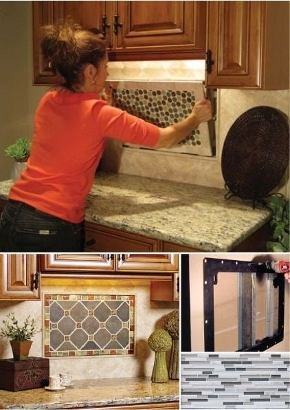 interchangeable backsplash installation