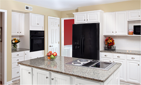 beautiful kitchen remodel with frosty white cabinets