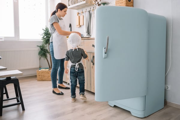 ENV- retro fridge-bright-kitchen
