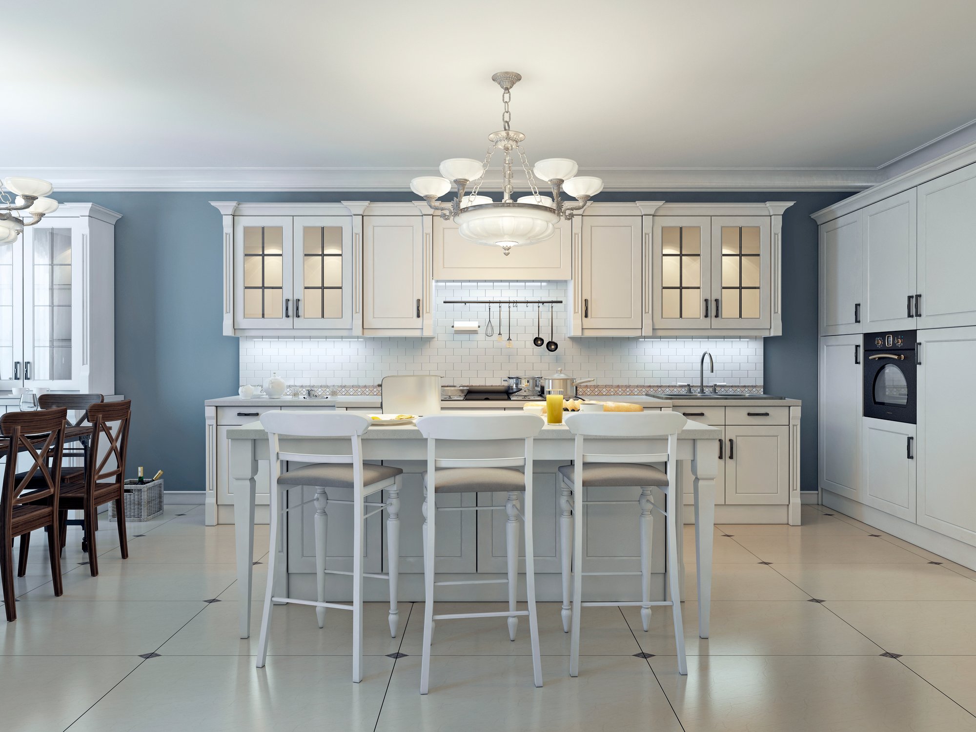 Unique White Kitchen Cabinets Vs Color for Small Space