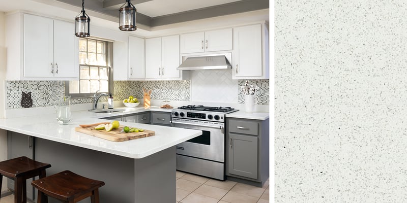 Gray Cabinets White Countertop