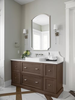 What defines a custom bathroom vanity?