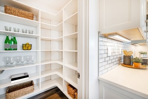 What is the purpose of a hidden pantry