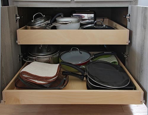 Do Pull Out Racks Really Help Save Space, Adding Pull Out Shelves To Kitchen Cabinets