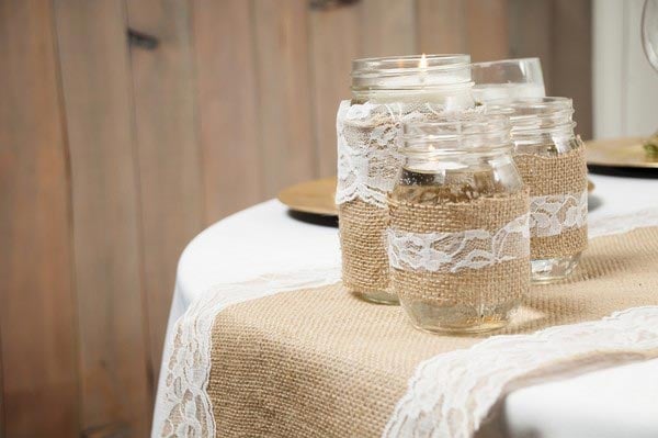 mason jar kitchen candle decor