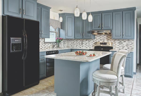 cadet blue kitchen design