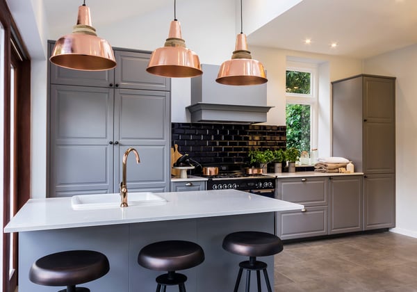 Copper accents in the kitchen