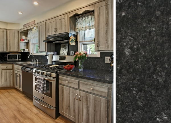 Gray Cabinets and Laminate Countertops