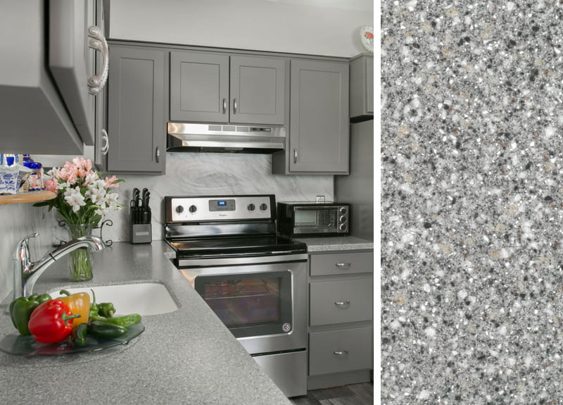 light grey laminate countertops