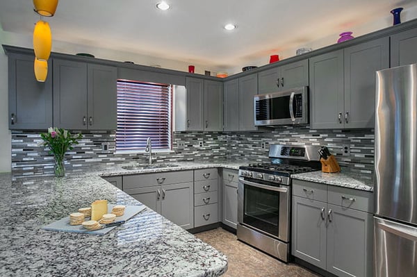 Gray Monochromatic Contemporary Kitchen