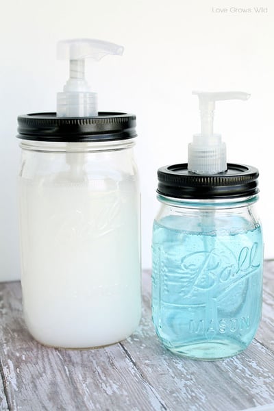 DIY Mason Jar Soap Dispenser
