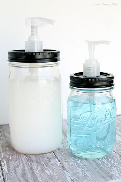 DIY Mason Jar Soap Dispenser