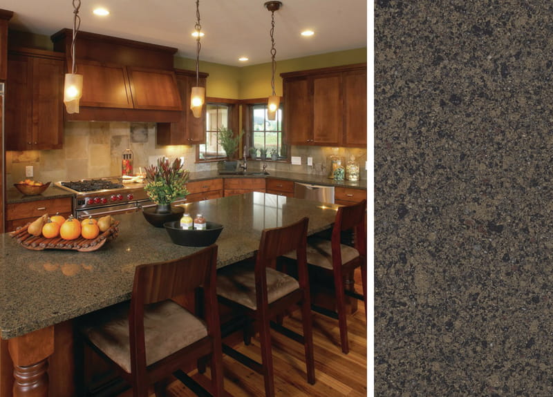 Pair Countertop Colors With Dark Cabinets, What Color Countertops With Dark Brown Cabinets