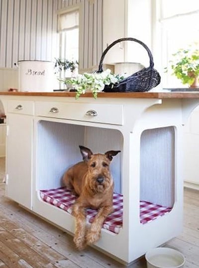 Built-In Kitchen Dog Bed