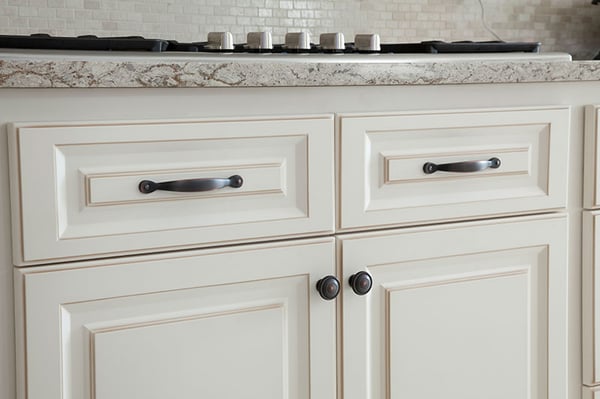 Oil Rubbed Bronze Handles and Knobs on White Cabinets