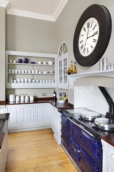 kitchen decor and wall clock