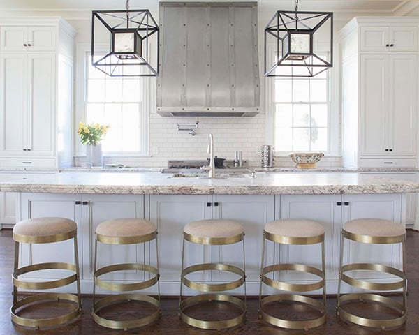 Kitchen design with mixed metal finishes