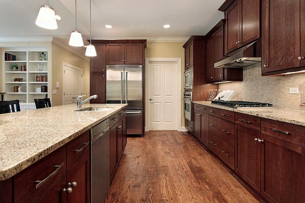 Kitchen with Dark Cabinets