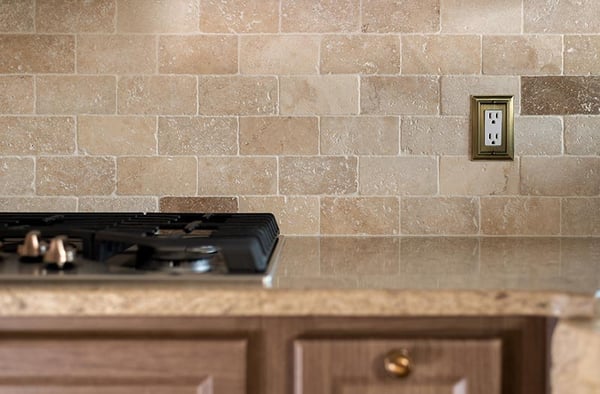 patterned kitchen backsplash