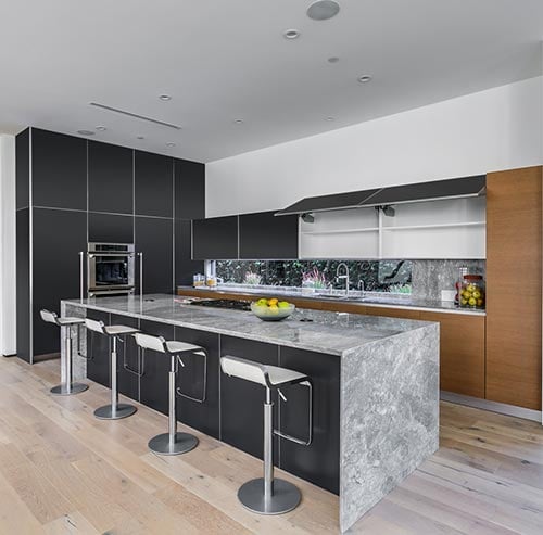 matte black kitchen cabinets