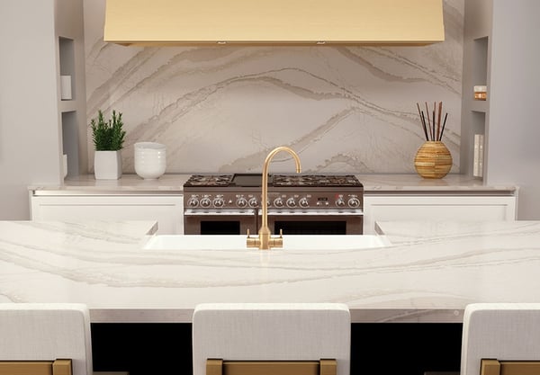 Cambria Quartz Sheet Backsplash