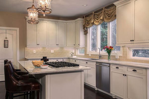 Traditional Kitchen with White Cabinets