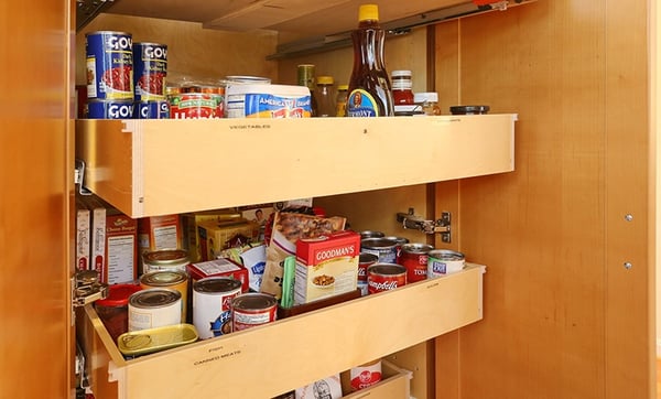 Built-In Kitchen Cabinet with Roll Out Shelves