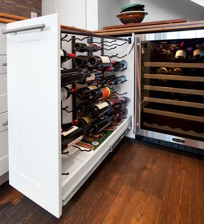 pull-out kitchen wine storage