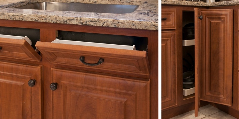 Kitchen Storage Solutions with Cherry Cabinets