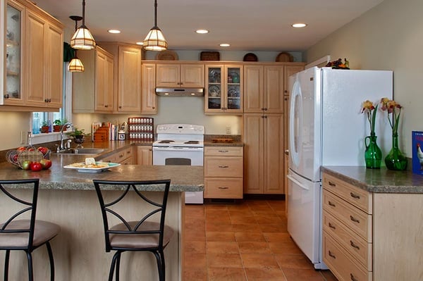 Maple Cabinet Kitchen Remodel After Photo