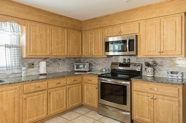 Kitchen with Soffit After Cabinet Refacing