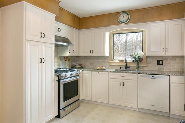 White Kitchen After Cabinet Refacing