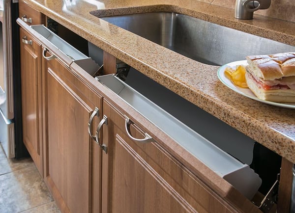 tip out tray for kitchen sink