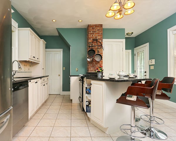 kitchen with painted walls