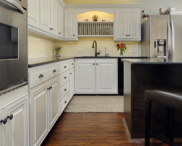 White Kitchen with Accent Lighting