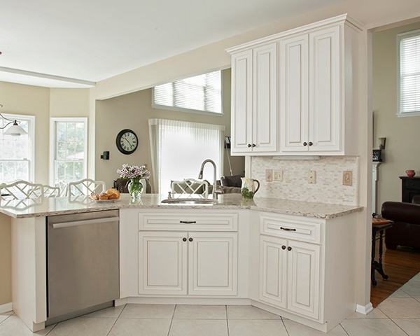 White Kitchen Open Floor Plan