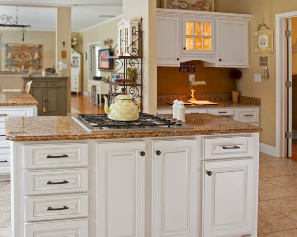 White Kitchen with Yellow Accents