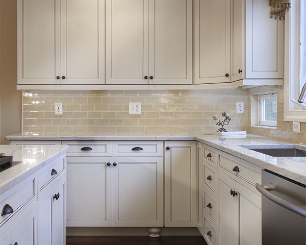 White Cabinets with Oil Rubbed Bronze Hardware