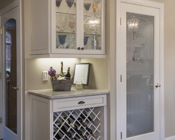 Glass-front Display Cabinet and Kitchen Wine Rack