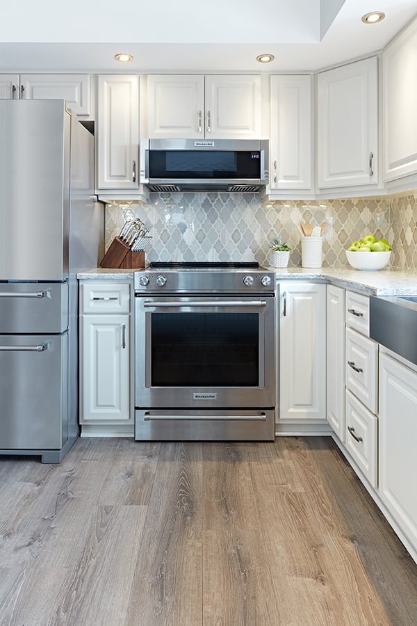 Full-Height Barnwood Shaker Cabinets