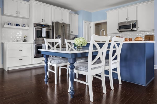 Kitchen Island with Chocolate Pear Cabinets