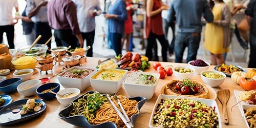 people socializing in the kitchen